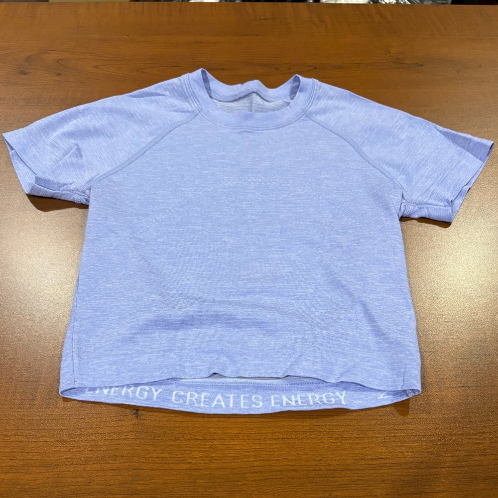 Lululemon Athletica Swiftly Tech Cropped Short Sleeve Shirt 2.0 Size 2